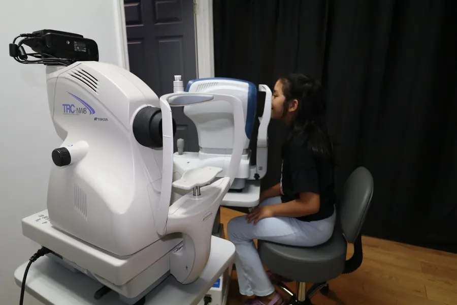 Eye exam at Little Optics